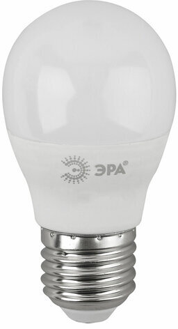 Лампа светодиодная ЭРА STD, 11 (100) Вт, цоколь E27, шар, холодный белый свет, 35000 ч., LED P45-11W-860-E27, Б0032991