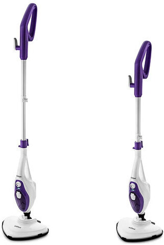 Паровая швабра KITFORT KT-1004-4, 1500 Вт, 1 бар, объем 0,35 л, белая/фиолетовая, КТ-1004-4