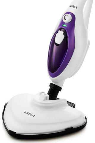 Паровая швабра KITFORT KT-1004-4, 1500 Вт, 1 бар, объем 0,35 л, белая/фиолетовая, КТ-1004-4