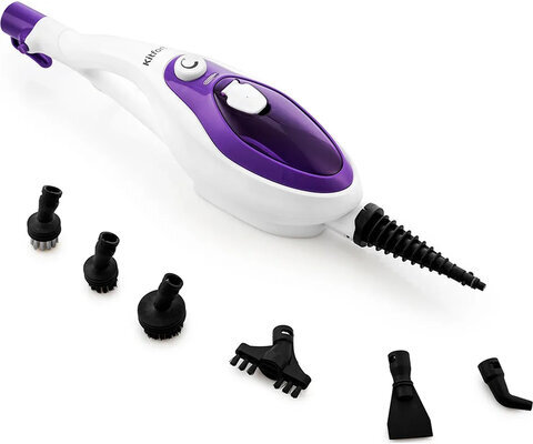 Паровая швабра KITFORT KT-1004-4, 1500 Вт, 1 бар, объем 0,35 л, белая/фиолетовая, КТ-1004-4
