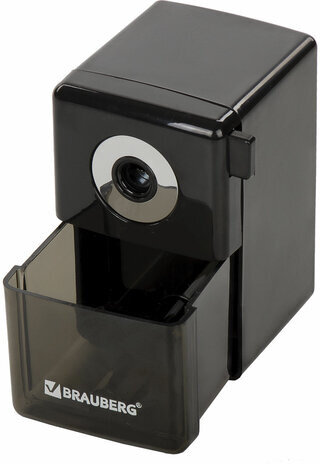 Точилка механическая BRAUBERG "BLACK JACK", крепление к столу, металлический механизм, цвет чёрный, 222516