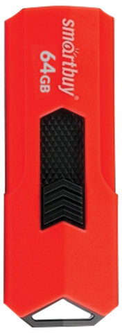 Флеш-диск 64 GB SMARTBUY Stream USB 3.0, красный, SB64GBST-R3