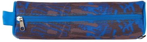 Пенал-косметичка BRAUBERG полиэстер, серый/голубой, "Элемент", 21х6х8 см, 223905