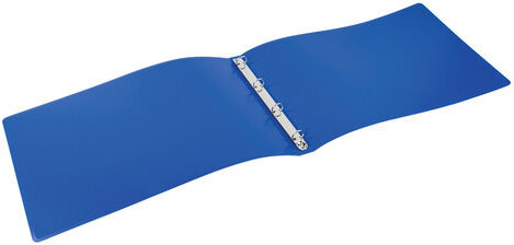 Папка на 4 кольцах БОЛЬШОГО ФОРМАТА А3, ГОРИЗОНТАЛЬНАЯ, 30 мм, синяя, 0,8 мм, BRAUBERG "Стандарт", 225767