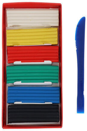 Пластилин классический ГАММА "Мультики", 6 цветов, 120 г, со стеком, картонная упаковка, 280015/281015