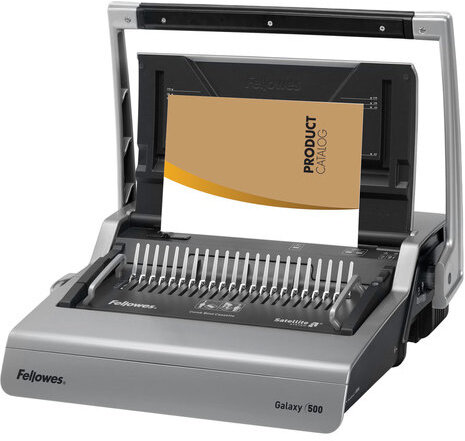 Переплетная машина для пластиковой пружины FELLOWES "GALAXY", пробивает до 25 л., сшивает до 500 л., FS-56220