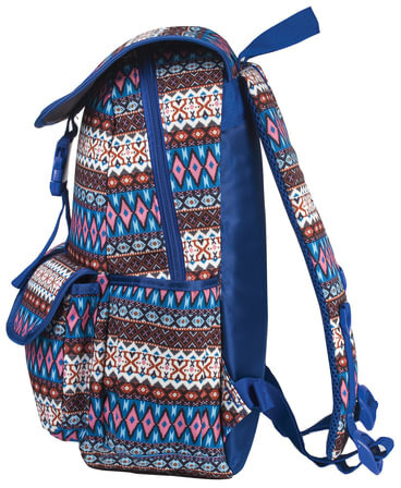 Рюкзак BRAUBERG молодежный, узоры, "Этник", на застежке, 34х25х12 см, 227075