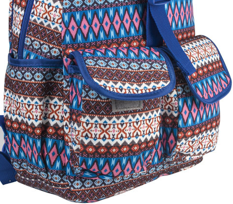 Рюкзак BRAUBERG молодежный, узоры, "Этник", на застежке, 34х25х12 см, 227075
