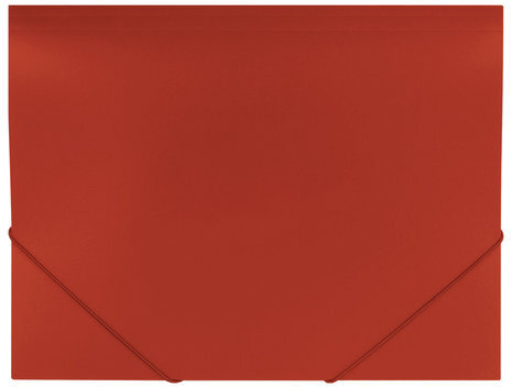 Папка на резинках BRAUBERG "Office", красная, до 300 листов, 500 мкм, 227711