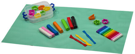 Набор для уроков труда ЮНЛАНДИЯ, клеенка ПВХ 40x69 см, фартук-накидка с рукавами, зеленый, 228357