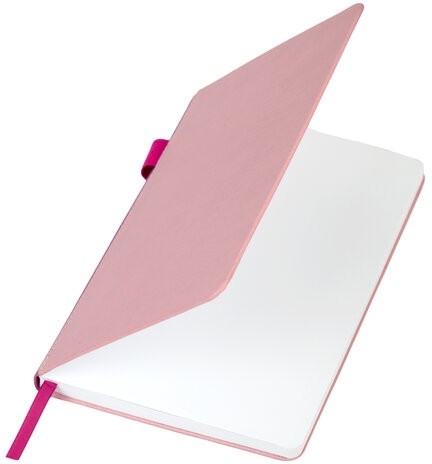 Блокнот А5 135x212мм BRAUBERG "Soft touch" под кожу, резинка, держатель, 80л клетка, красный, 117147