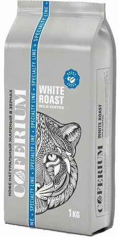 Кофе в зернах COFERIUM "WHITE ROAST", 1000 г, вакуумная упаковка, 48007