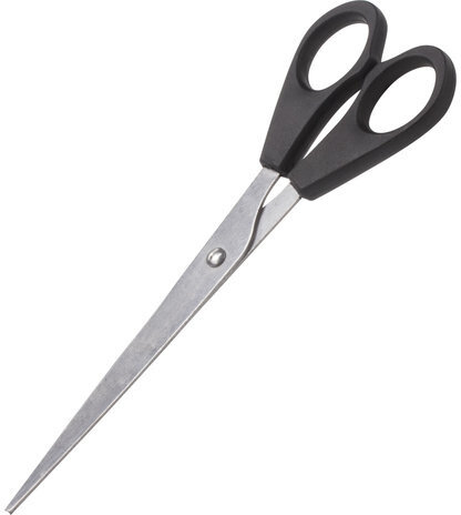 Ножницы STAFF Basic 165 мм, чёрные, ПВХ чехол с европодвесом, 235459