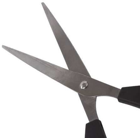 Ножницы STAFF Basic 165 мм, чёрные, ПВХ чехол с европодвесом, 235459