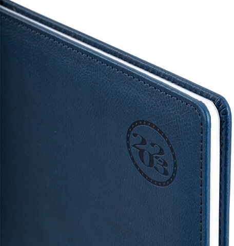 Еженедельник датированный 2023 БОЛЬШОЙ ФОРМАТ 210х297 мм А4, BRAUBERG "Favorite", синий, 113936