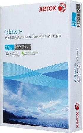 Бумага для цветной лазерной печати А4, 280 г/м2, 150 л., XEROX COLOTECH+, Австрия, 161% CIE, 003R97097