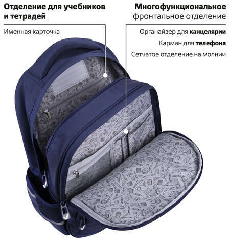 Рюкзак BRAUBERG SOFT, 2 отделения, "Game over", 40х31х15 см, 270613