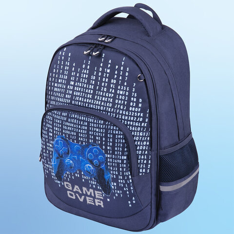 Рюкзак BRAUBERG SOFT, 2 отделения, "Game over", 40х31х15 см, 270613