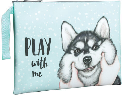 Папка для тетрадей BRAUBERG А4, 1 отделение, полиэстер, на молнии, с ручкой, "Husky", 270941