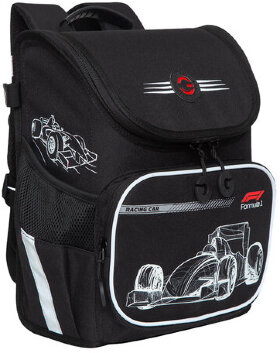 Ранец GRIZZLY эргономичная спинка, светящийся, для мальчиков, &quot;RACING CAR&quot;, 35х26х16 см, RAl-295-2/1