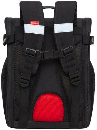 Ранец GRIZZLY эргономичная спинка, светящийся, для мальчиков, "RACING CAR", 35х26х16 см, RAl-295-2/1