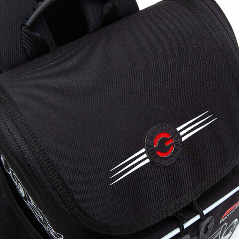 Ранец GRIZZLY эргономичная спинка, светящийся, для мальчиков, "RACING CAR", 35х26х16 см, RAl-295-2/1