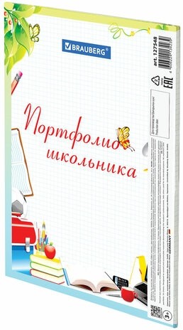 Листы-вкладыши для портфолио школьника, 14 разделов, 16 листов, "Любимая школа", BRAUBERG, 127548