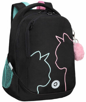 Рюкзак GRIZZLY школьный, анатомическая спинка, 2 отделения, для девочек, HARMONY, 40х29х20 см, RD-440-3/3