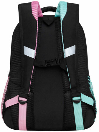 Рюкзак GRIZZLY школьный, анатомическая спинка, 2 отделения, для девочек, HARMONY, 40х29х20 см, RD-440-3/3