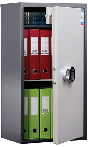 Шкаф металлический для документов AIKO "SL-87ТEL" ГРАФИТ, 870х460х340 мм, 21 кг, S10799090902