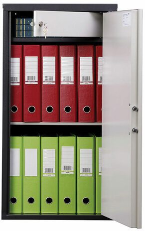 Шкаф металлический для документов AIKO "SL-87ТEL" ГРАФИТ, 870х460х340 мм, 21 кг, S10799090902