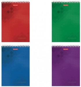 Блокнот БОЛЬШОЙ ФОРМАТ (200х290 мм) А4, 80 л., гребень, картон, жесткая подложка, клетка, BRAUBERG, &quot;Бизнес&quot;, 129804