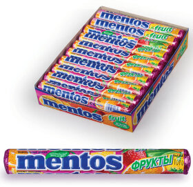 Жевательное драже MENTOS (Ментос) &quot;Фруктовый&quot;, 37 г, 253