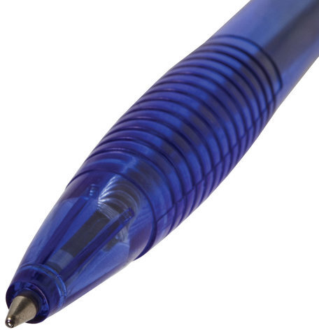 Ручка шариковая автоматическая ОФИСНАЯ ПЛАНЕТА, СИНЯЯ, корпус тонированный, узел 0,7 мм, линия письма 0,35 мм, 141291