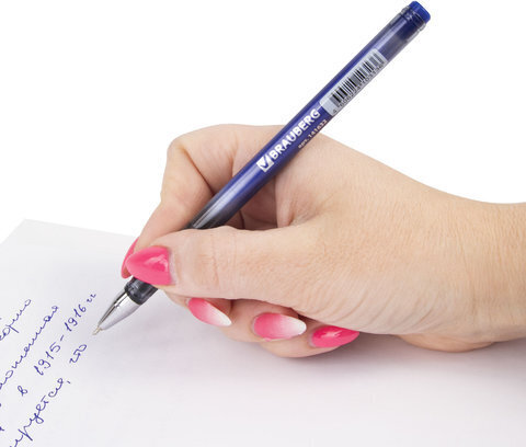 Ручка шариковая масляная BRAUBERG "Profi-Oil", СИНЯЯ, корпус с печатью, узел 0,7 мм, линия письма 0,35 мм, 141632