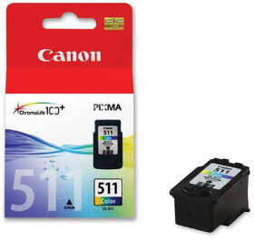 Картридж струйный CANON (CL-511) Pixma MP240/MP260/MP480, цветной, оригинальный, ресурс 244 стр., 2972B007