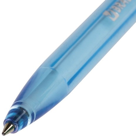 Ручка шариковая масляная BRAUBERG "Olive Pen Tone", СИНЯЯ, корпус тонированный, пишущий узел 0,7 мм, линия 0,35 мм, 142710