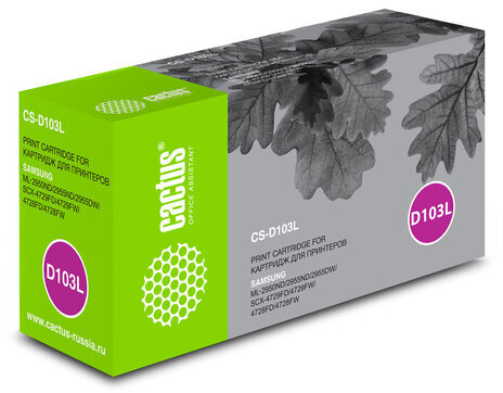 Картридж лазерный CACTUS (CS-D103L) для SAMSUNG SCX-4728FD, ресурс 2500 стр.