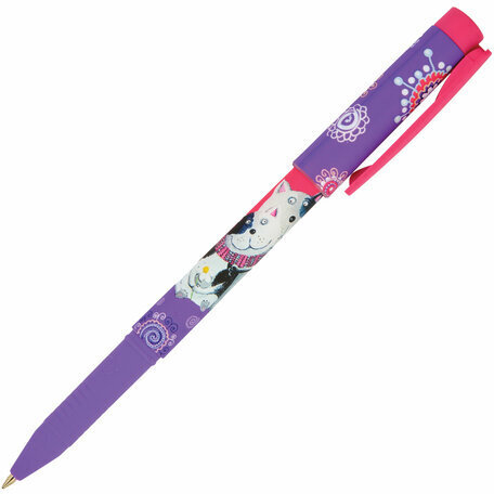 Ручка шариковая BRUNO VISCONTI FreshWrite, СИНЯЯ, Обнимающиеся коты, узел 0,7 мм, линия письма 0,5 мм, 20-0214/39