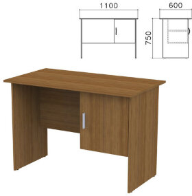 Стол письменный &quot;Канц&quot;, 1100х600х750 мм, тумба с дверью, цвет орех пирамидальный, СК26.9