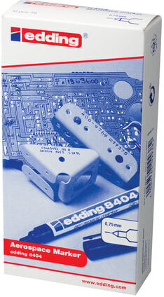 Маркер аэрокосмический EDDING 8404, ЧЕРНЫЙ, 0,75 мм, круглый наконечник, E-8404