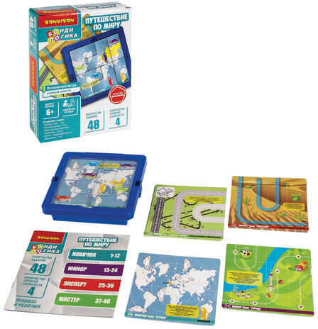 Настольная логическая игра-головоломка "Путешествие по миру", BONDIBON, ВВ6335