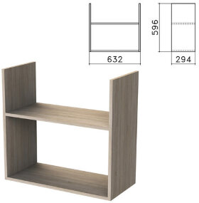 Полка навесная настенная &quot;Бюджет&quot;, 632х294х596 мм, дуб сонома, 402668-091