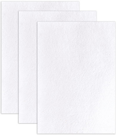 Цветной фетр для творчества, 400х600 мм, ОСТРОВ СОКРОВИЩ, 3 листа, толщина 4 мм, плотный, белый, 660661