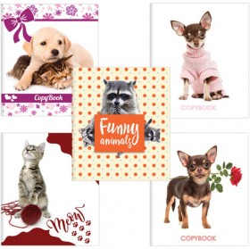 Тетрадь А5, 48 л., BRAUBERG, линия, обложка картон, ПИТОМЦЫ, 403028