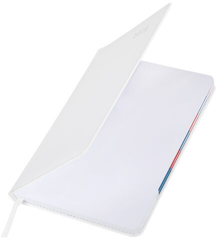 Ежедневник датированный 2024 А5 148х218 мм GALANT "White", под кожу, белый, 114766