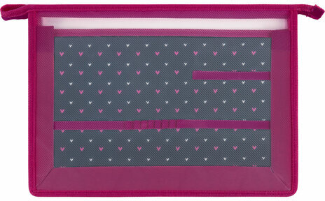 Папка для труда на молнии BRAUBERG А4, 2 отделения, органайзер, "Shining heart", 272210