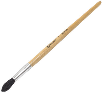 Кисть BRAUBERG, белка, круглая, № 7, 200184