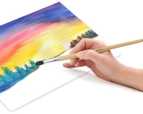 Кисть BRAUBERG, белка, круглая, № 7, 200184