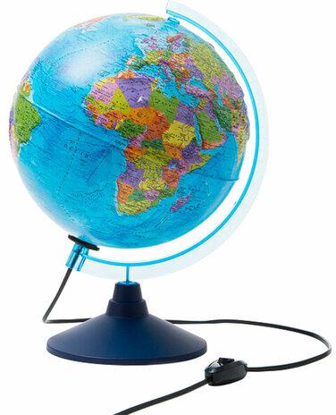 Глобус интерактивный + очки VR политический, Globen, 32 см, рельефный, с подсветкой, INT13200315